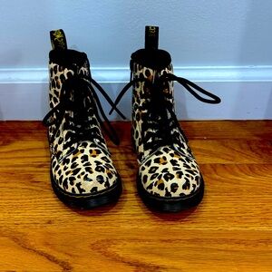 Girl's Dr. Marten's leopard boots